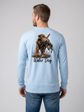Barred Up Performance L/S - Carolina Blue back model