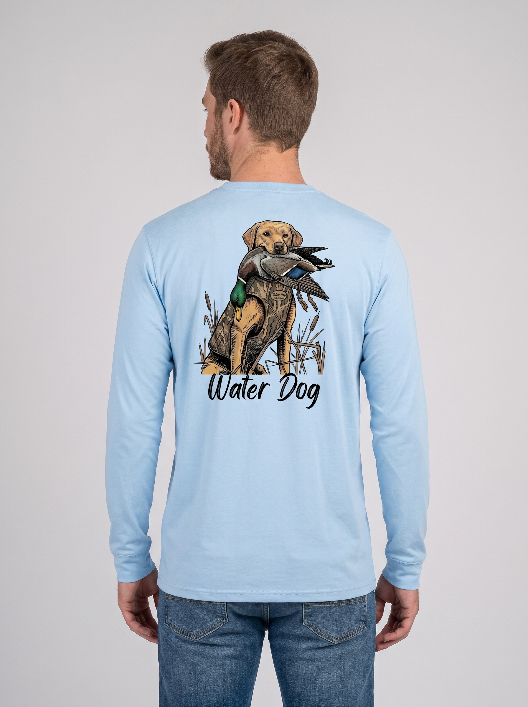 Bling Performance L/S - Carolina Blue back model
