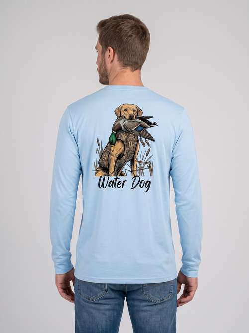 Bling Performance L/S - Carolina Blue back model