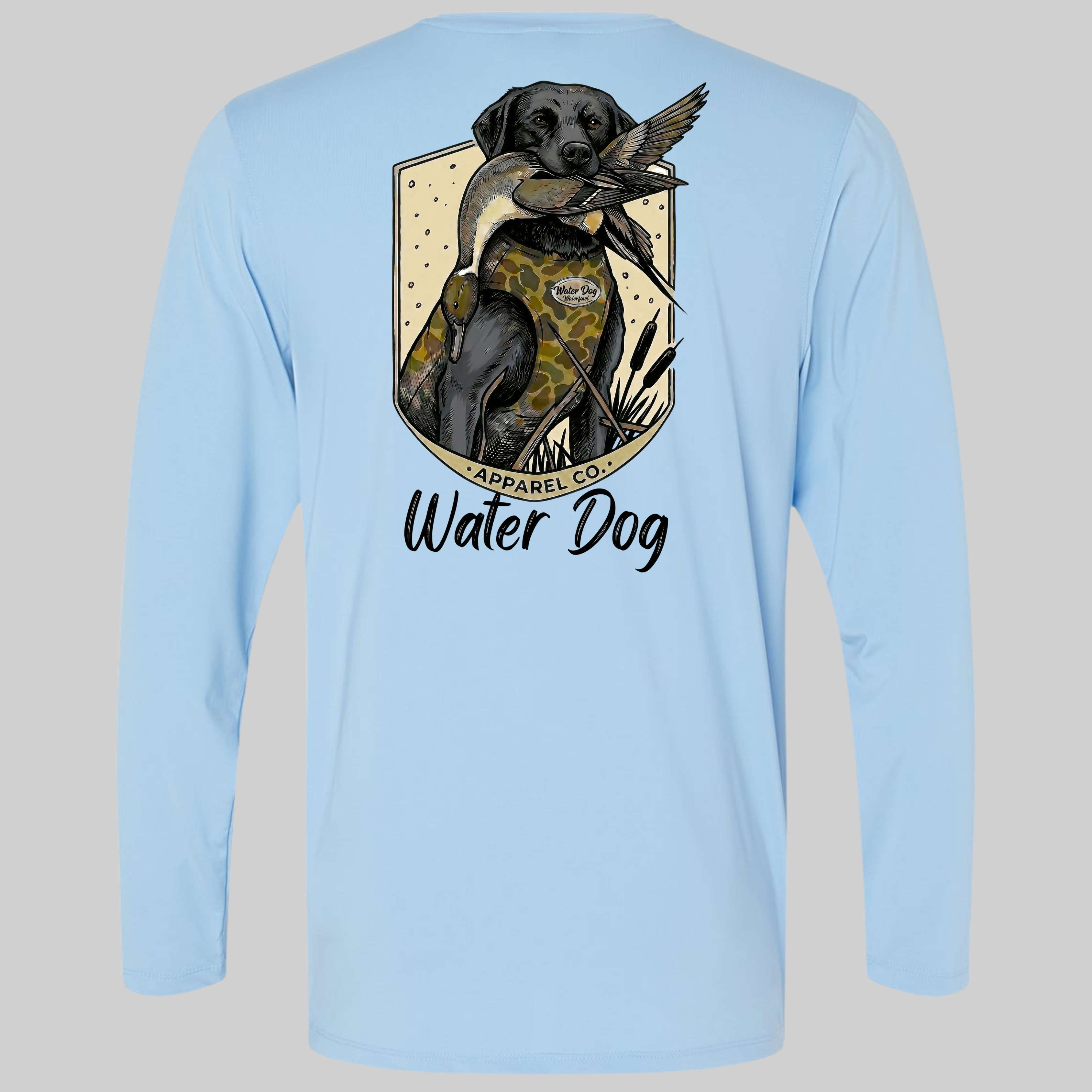 Bull Sprig Performance L/S - Carolina Blue design mockup