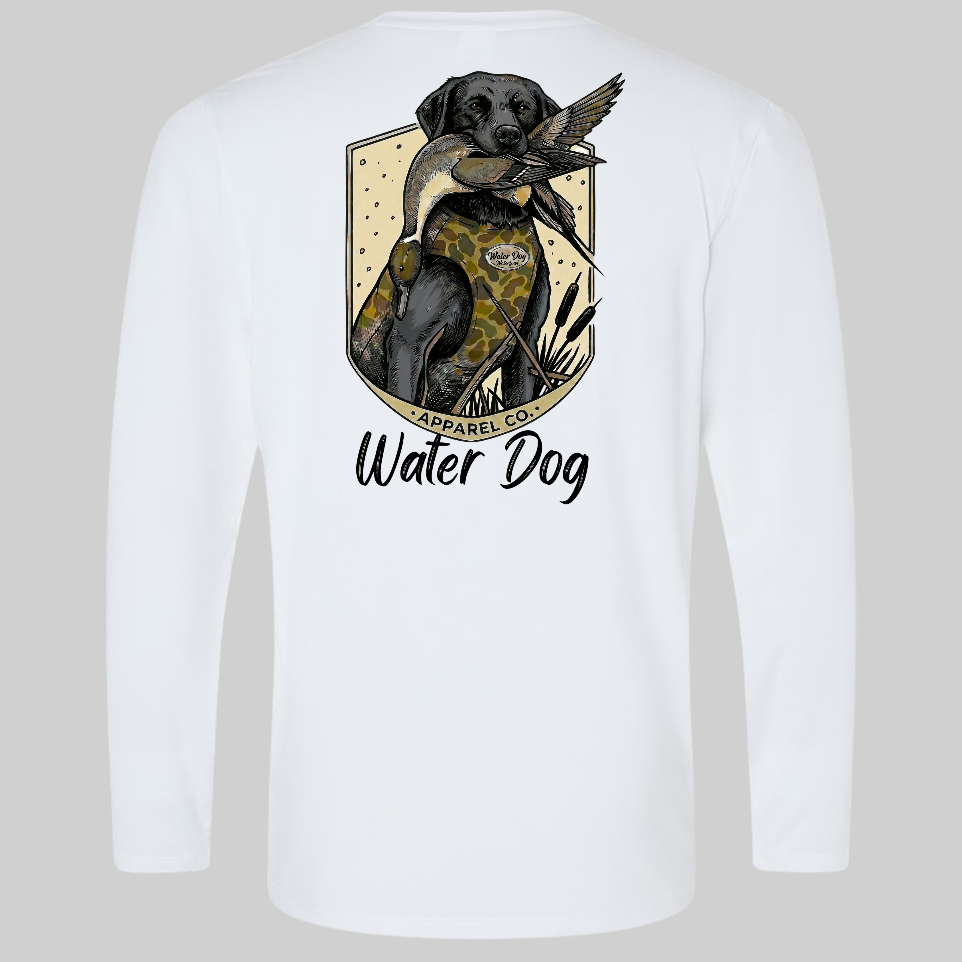 Bull Sprig Performance L/S - White design mockup