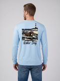 Eastern Shore Performance L/S - Carolina Blue back model