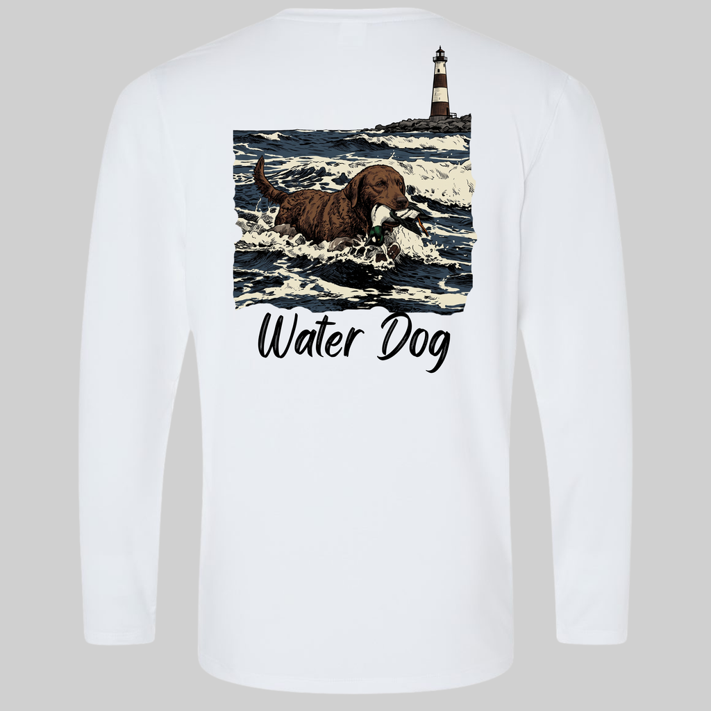 Eastern Shore Performance L/S - White design mockup