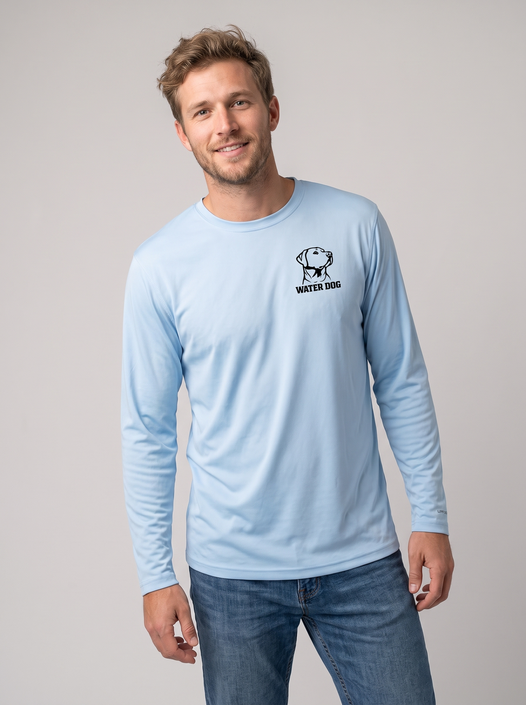 Performance L/S - Carolina Blue front