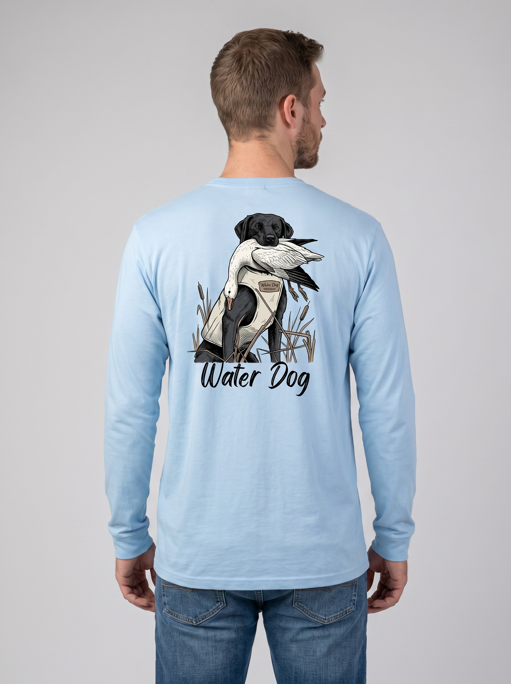Snow Storm Performance L/S - Carolina Blue back model