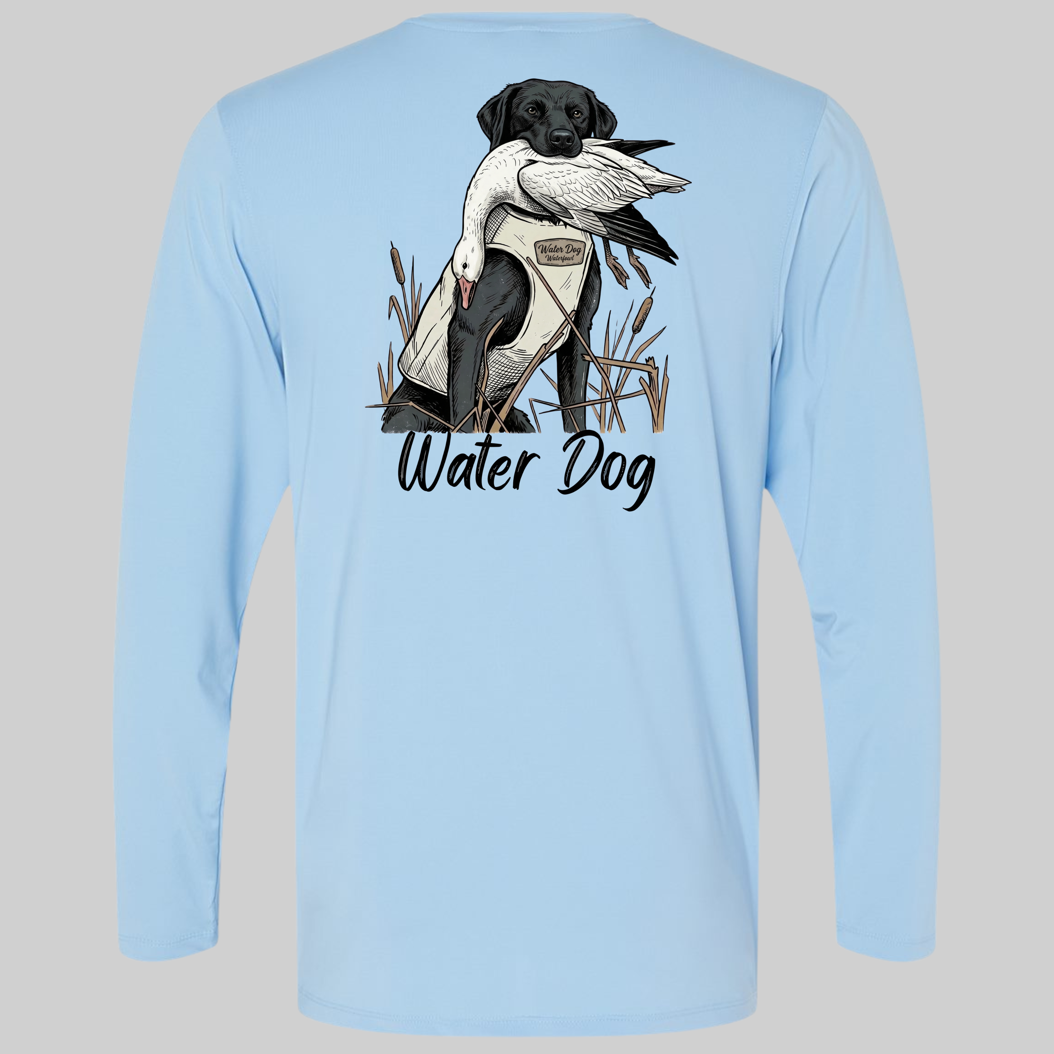 Snow Storm Performance L/S - Carolina Blue design mockup