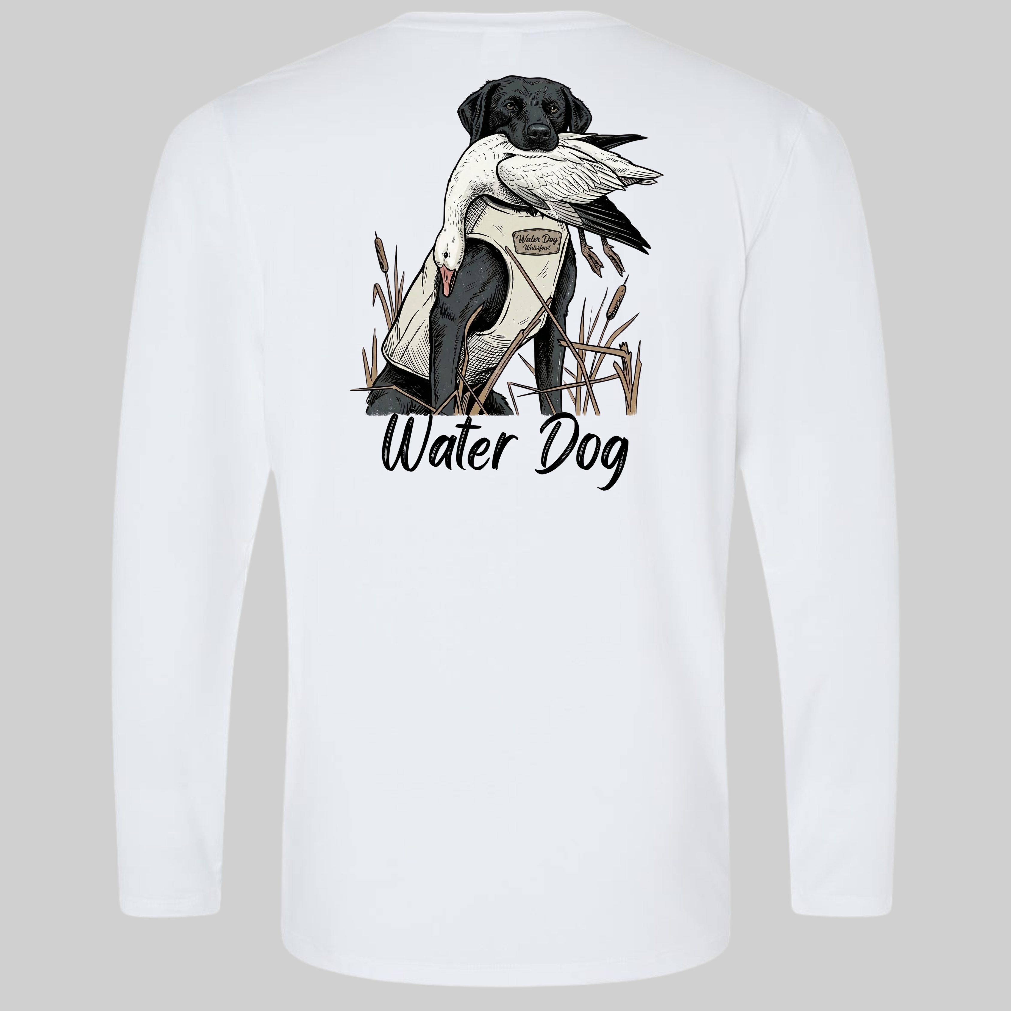 Snow Storm Performance L/S - White design mockup
