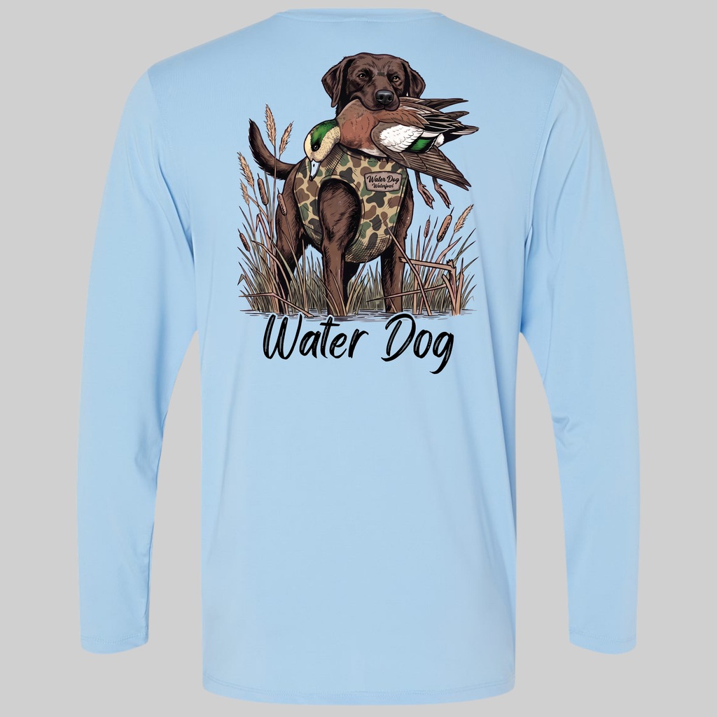 Whistlin' Widg Performance L/S - Carolina Blue design mockup