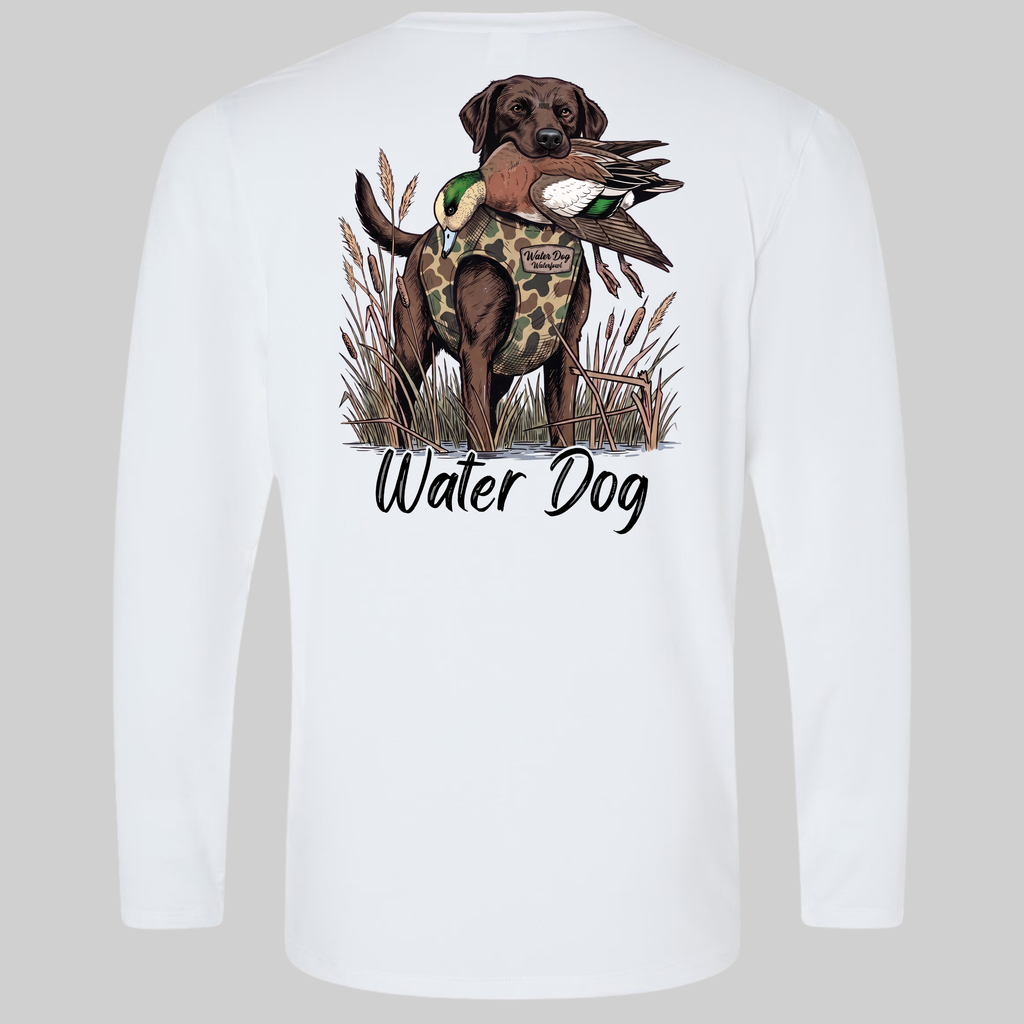 Whistlin' Widg Performance L/S - White design mockup