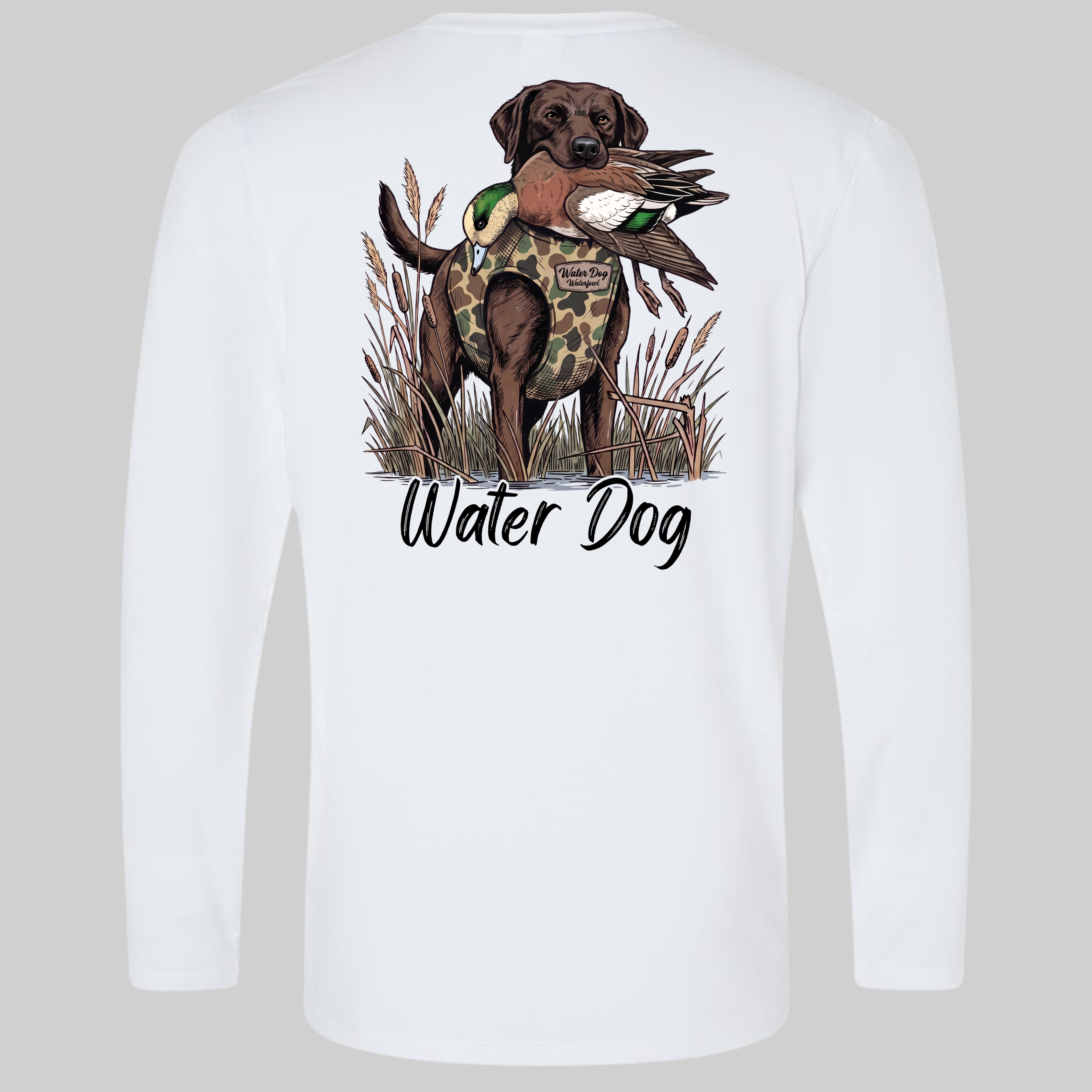 Whistlin' Widg Performance L/S - White design mockup