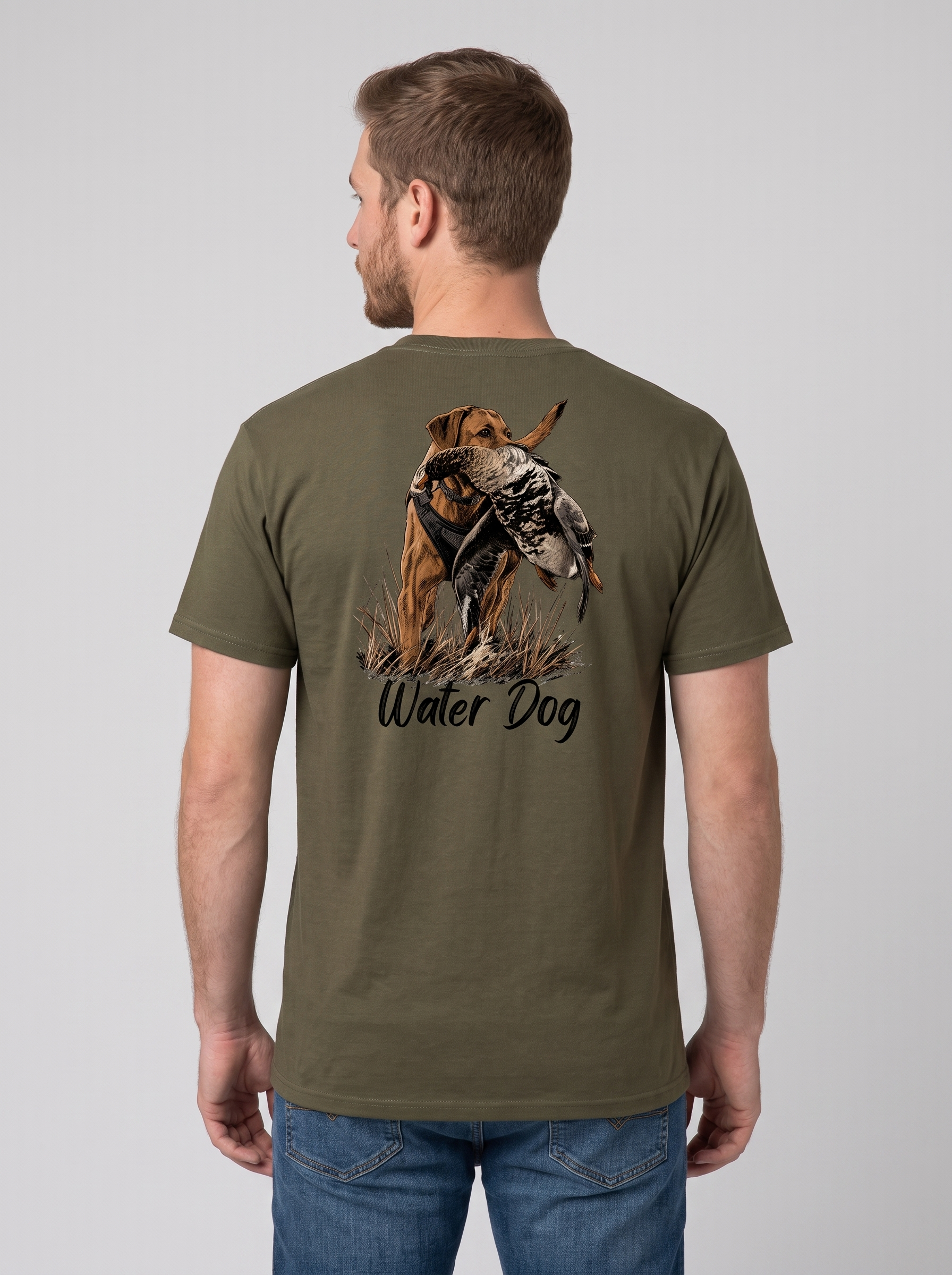 Barred Up Classic Tee - Green Timber back design