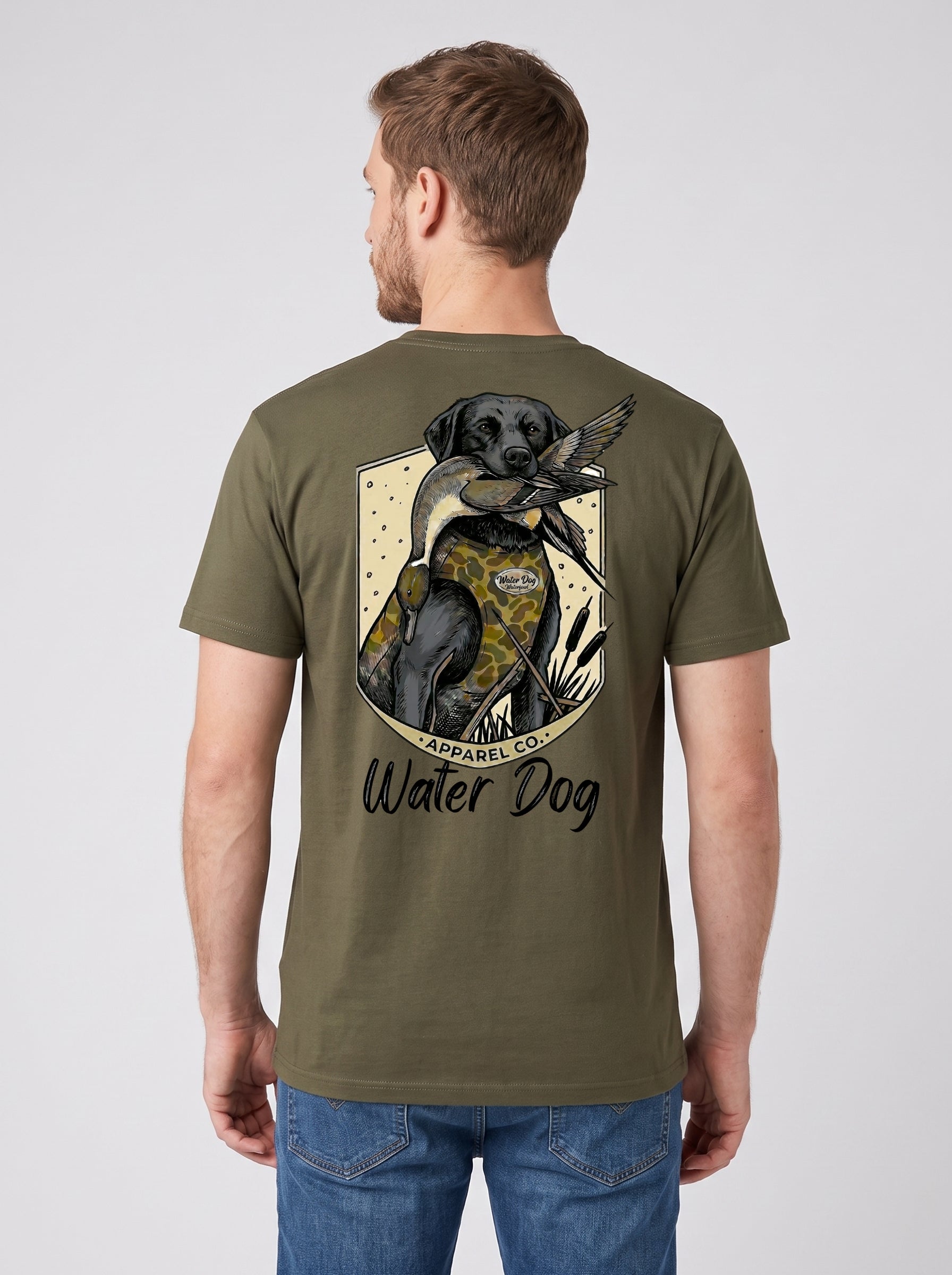 Bull Sprig Classic Tee - Green Timber back design