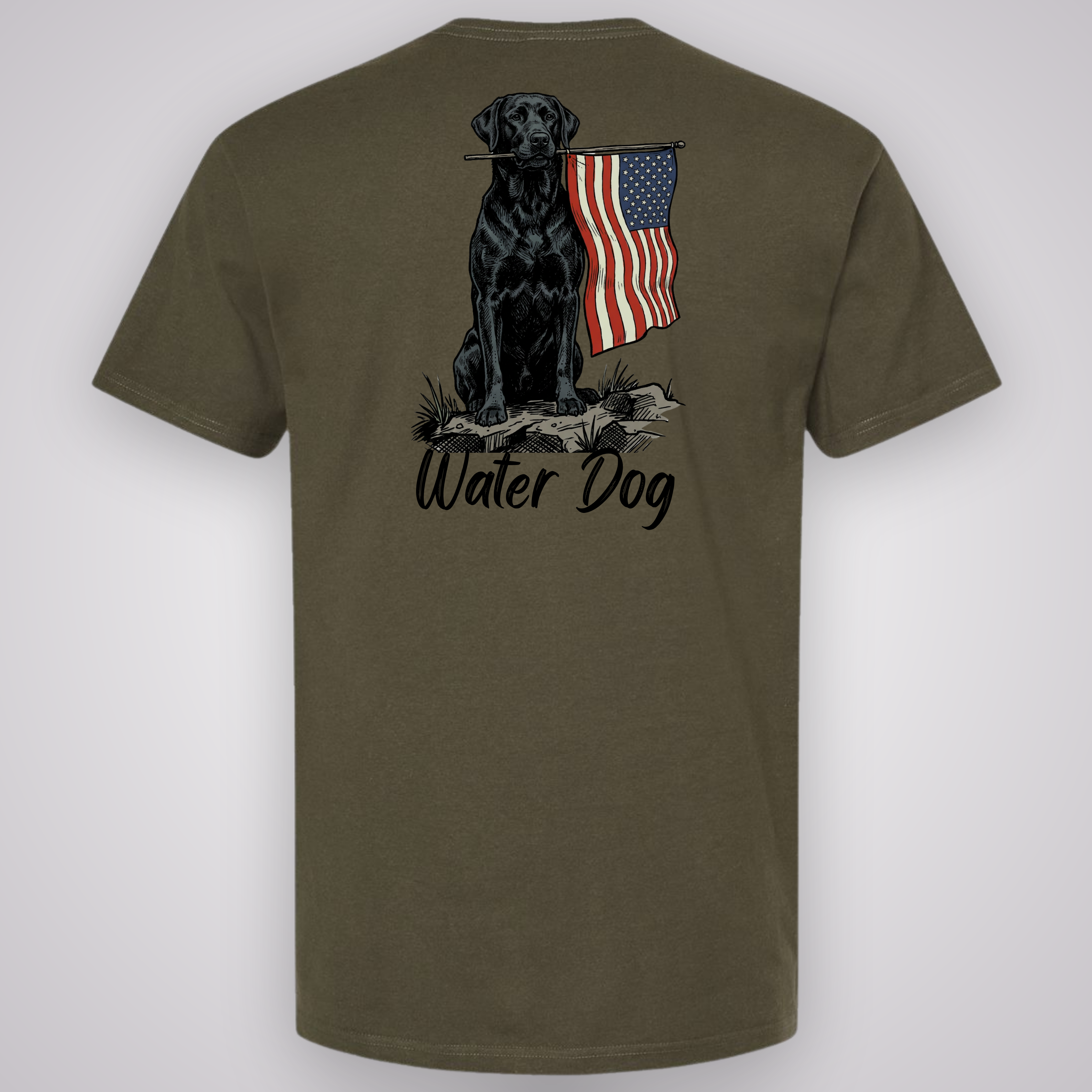 Ole Glory Classic Tee - Green Timber design mockup