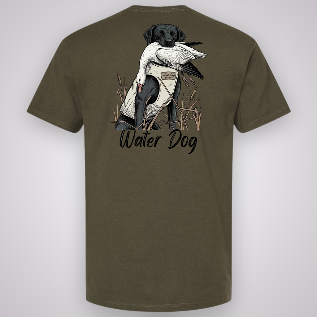 Snow Storm Classic Tee - Green Timber design mockup